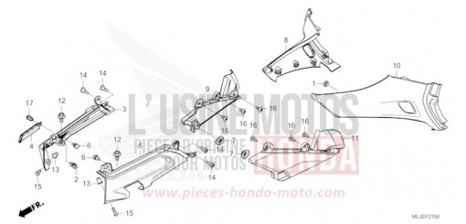 COUVERCLE LATERAL GL1800BDR de 2024